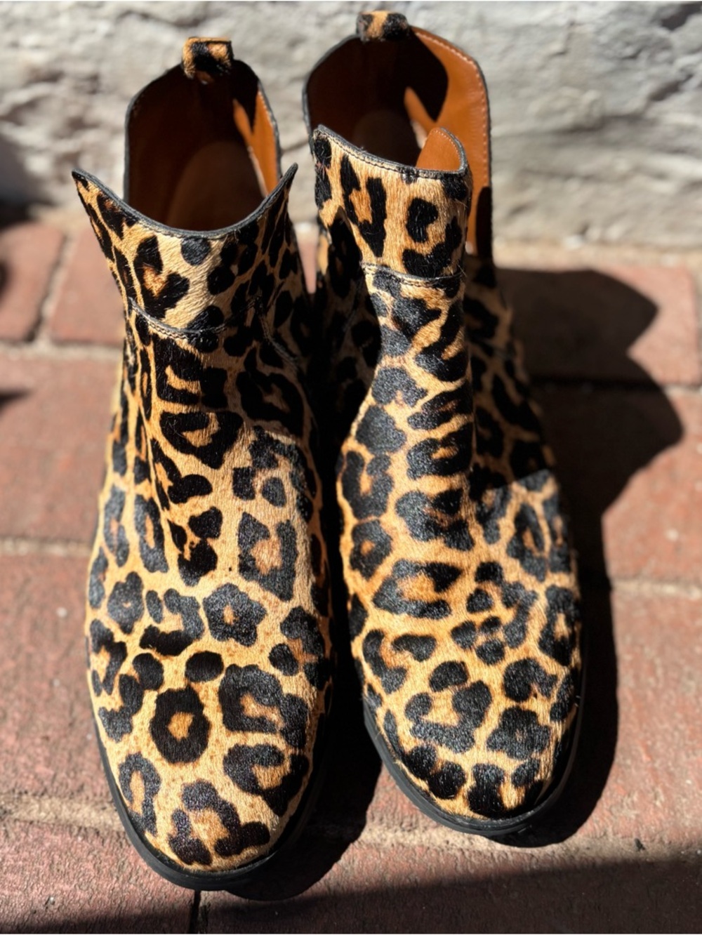 SARTO by Franco Sarto Vianca Leopard Genuine Calf Hair Bootie – Size 10
